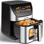 SINAOPUS Heißluftfritteuse XXL Airfryer 8,5L mit LED-Farbdisplay & Sichtfenster, B-Ware