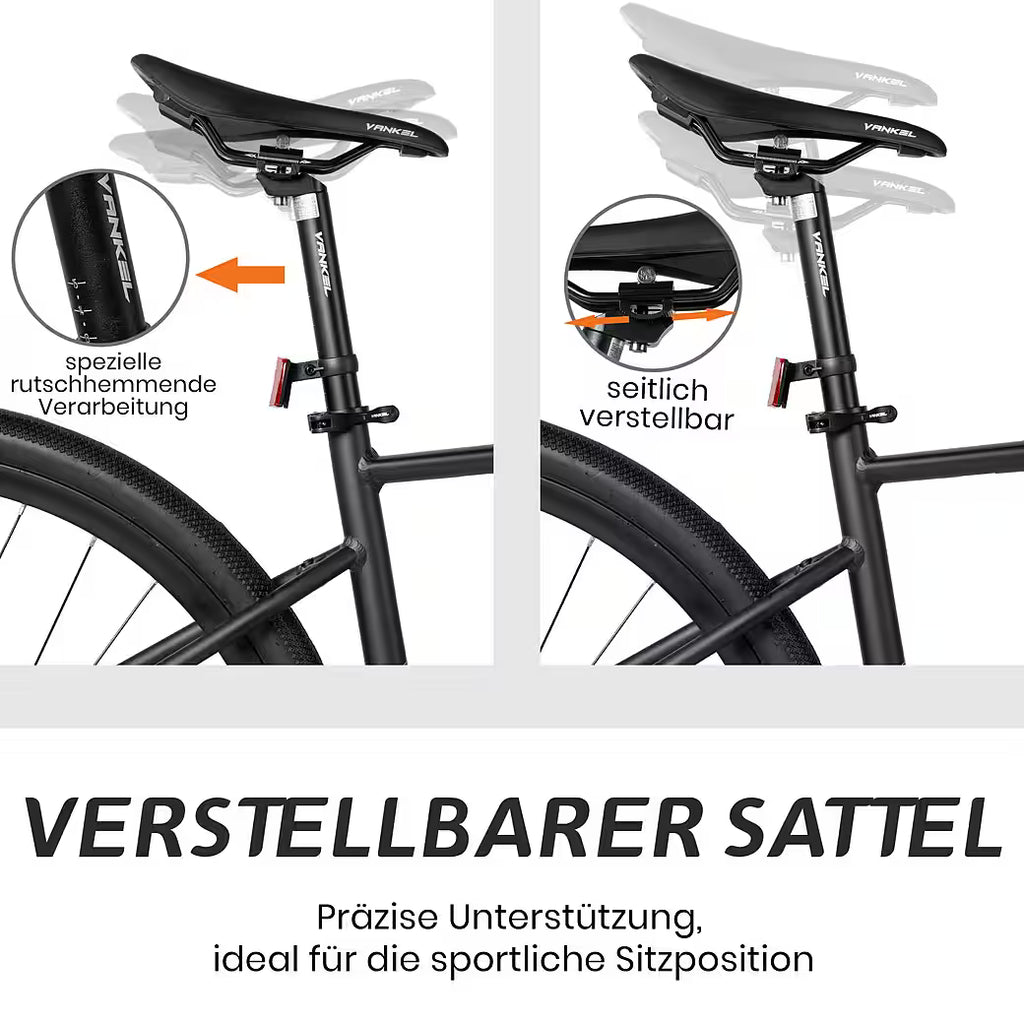 VANKEL Mountainbike 28 zoll Citybike, für Damen Herren, 700C Rennradreifen, Shimano, B-Ware