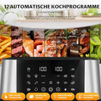 SINAOPUS Heißluftfritteuse 12L Air fryer XXL mit 12 Kochprogramme für Familien, B-Ware