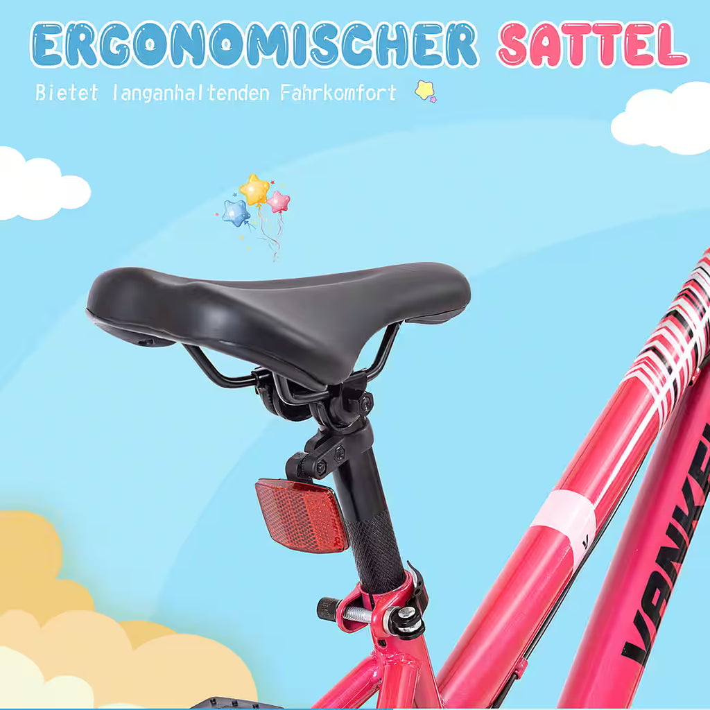 VANKEL Mountainbike 24 Zoll Jungen Mädchen Kinderrad 6 Gang Schaltung Kettenschaltung, B-Ware