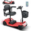 Sweetrich S2 Elektromobil – Elektromobil, 15 km Reichweite,Faltbar – 136 kg Tragkraft – Für Senioren – Rot