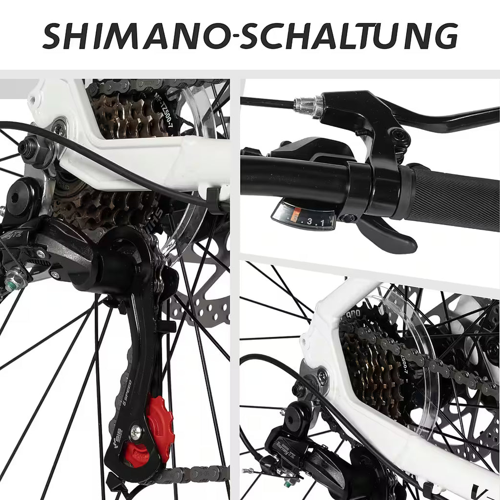 VANKEL Mountainbike 28 zoll Citybike, für Damen Herren, 700C Rennradreifen, Shimano, B-Ware