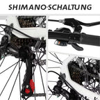 VANKEL Mountainbike 28 zoll Citybike, für Damen Herren, 700C Rennradreifen, Shimano, B-Ware
