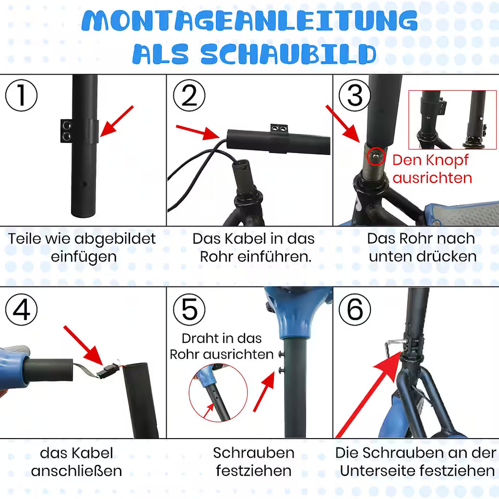 VANKEL Elektro-Kinderroller Cityroller, E Scooter für Kinder, 6-12 Jahre, Bluetooth+Bunte Lichter, B-Ware