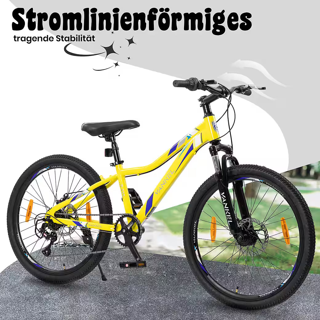 VANKEL Mountainbike 24 Zoll Jungen Mädchen Kinderrad 6 Gang Schaltung Kettenschaltung, B-Ware Zweitbild