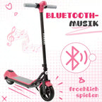 VANKEL Elektro-Kinderroller Cityroller, E Scooter für Kinder, 6-12 Jahre, Bluetooth+Bunte Lichter, B-Ware