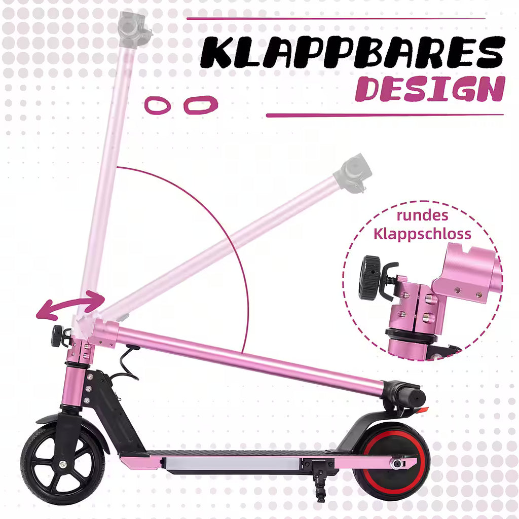 VANKEL Cityroller 6,5'' Kinder E Scooter ab 6 Jahren, 60Wh, max. 8km, faltbar, B-Ware
