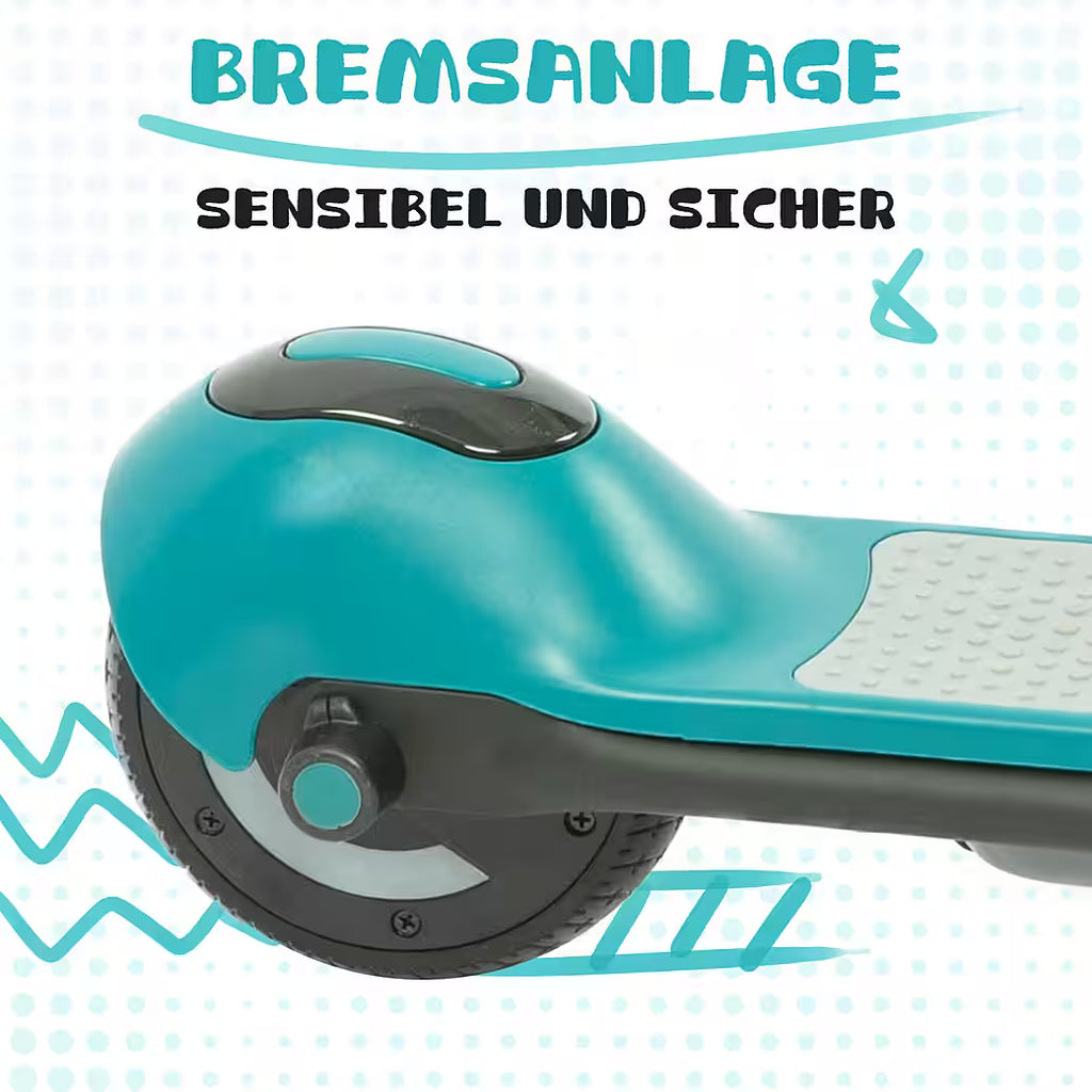 VANKEL Elektro-Kinderroller Cityroller, E Scooter für Kinder, 6-12 Jahre, Bluetooth+Bunte Lichter, B-Ware