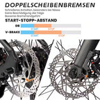 VANKEL Mountainbike 28 zoll Citybike, für Damen Herren, 700C Rennradreifen, Shimano, B-Ware