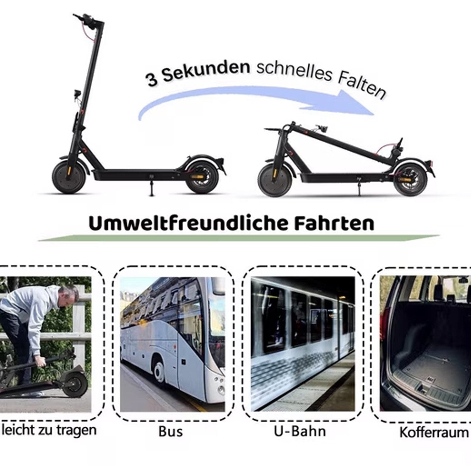 LEAWIN E9 Elektroroller E-Scooter mit Straßenzulassung, 8,5 zoll - B-Ware