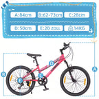 VANKEL Mountainbike 24 Zoll Jungen Mädchen Kinderrad 6 Gang Schaltung Kettenschaltung, B-Ware
