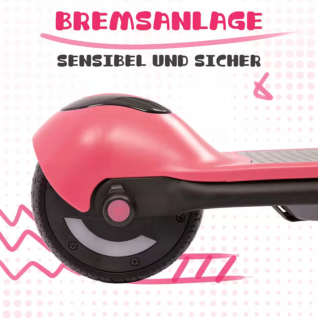 VANKEL Elektro-Kinderroller Cityroller, E Scooter für Kinder, 6-12 Jahre, Bluetooth+Bunte Lichter, B-Ware