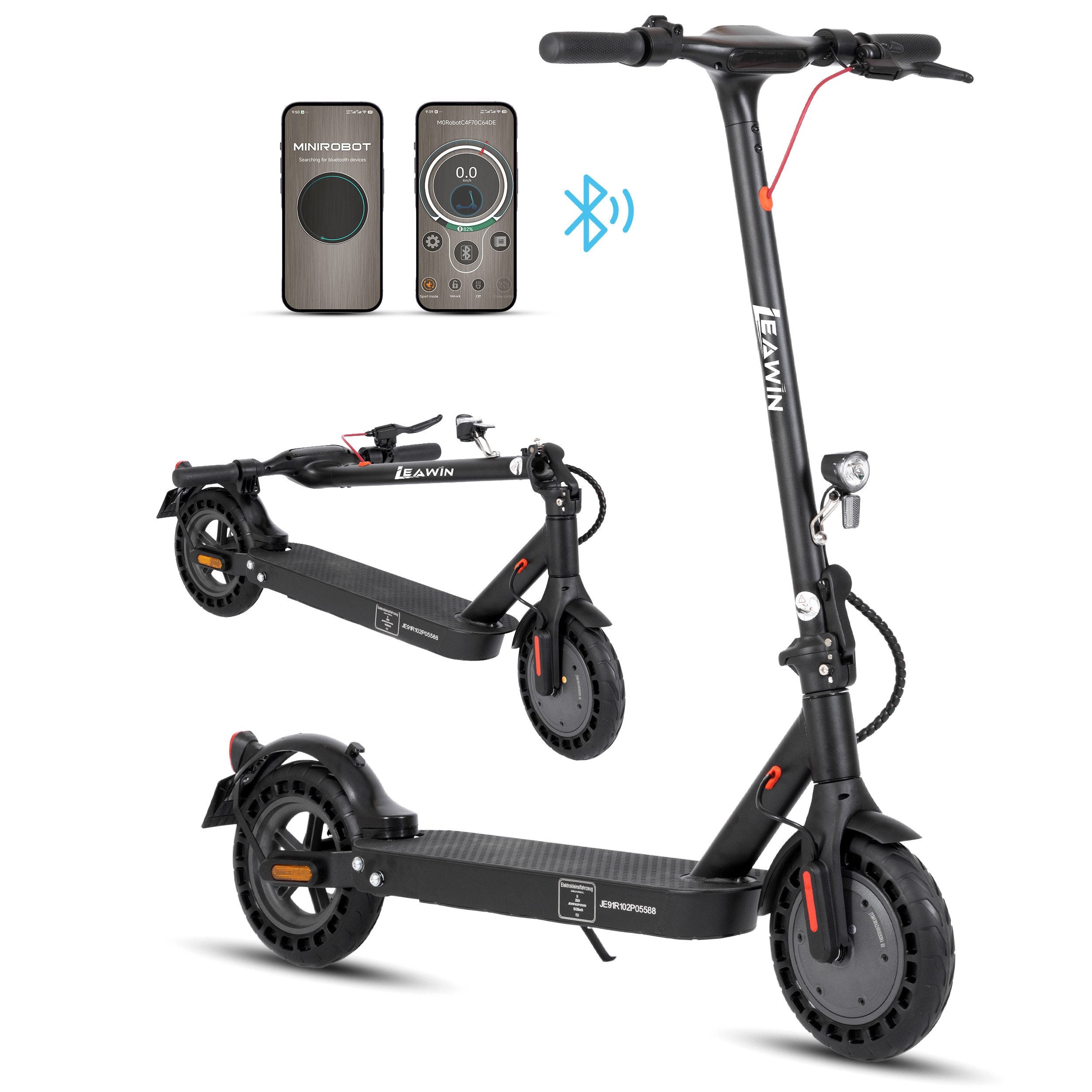 LEAWIN E9T Elektroroller E-Roller (10 Zoll, schwarz)- B-Ware Hauptbild