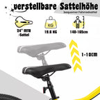 VANKEL Mountainbike 24 Zoll Jungen Mädchen Kinderrad 6 Gang Schaltung Kettenschaltung, B-Ware