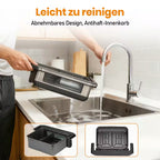 SINAOPUS Heißluftfritteuse 10 L Doppelkammer Airfryer Doppelbehälter-Modus mit unabhängiger Steuerung, B-Ware