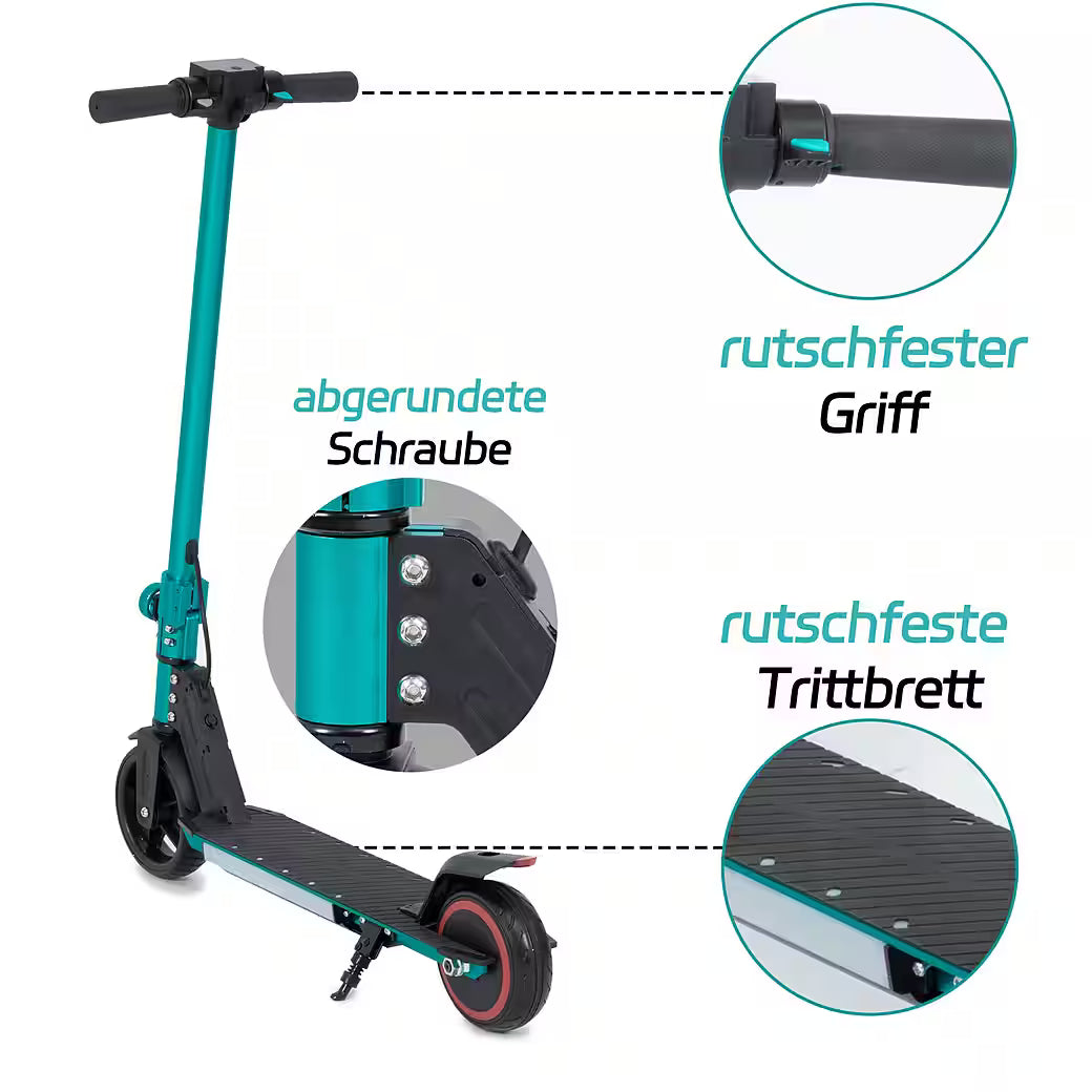 VANKEL Cityroller 6,5'' Kinder E Scooter ab 6 Jahren, 60Wh, max. 8km, faltbar, B-Ware
