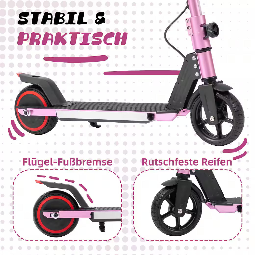 VANKEL Cityroller 6,5'' Kinder E Scooter ab 6 Jahren, 60Wh, max. 8km, faltbar, B-Ware