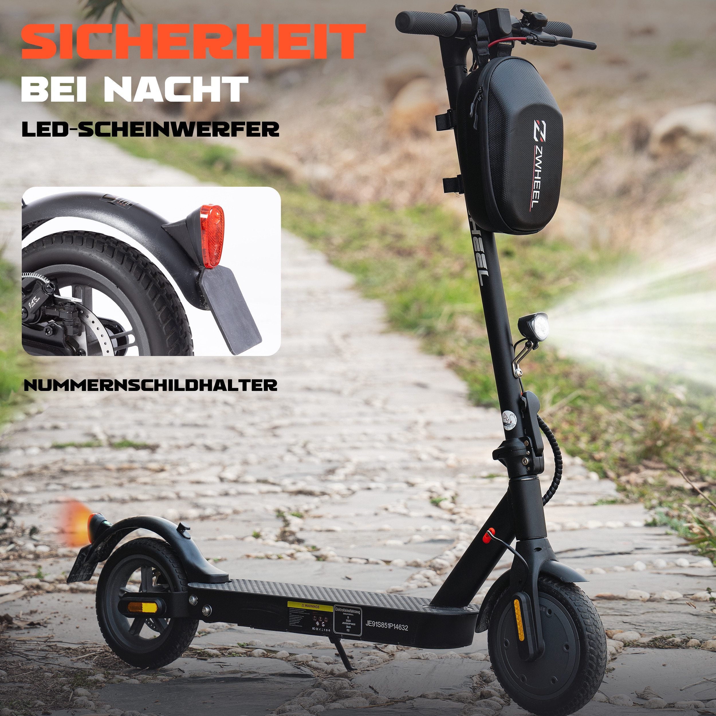 LEAWIN E9 Elektroroller E-Scooter mit Straßenzulassung, 8,5 zoll - B-Ware
