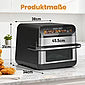 SINAOPUS Heißluftfritteuse 10 L Doppelkammer Airfryer Doppelbehälter-Modus mit unabhängiger Steuerung, B-Ware