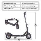 LEAWIN E9T Elektroroller E-Roller (10 Zoll, schwarz)- B-Ware