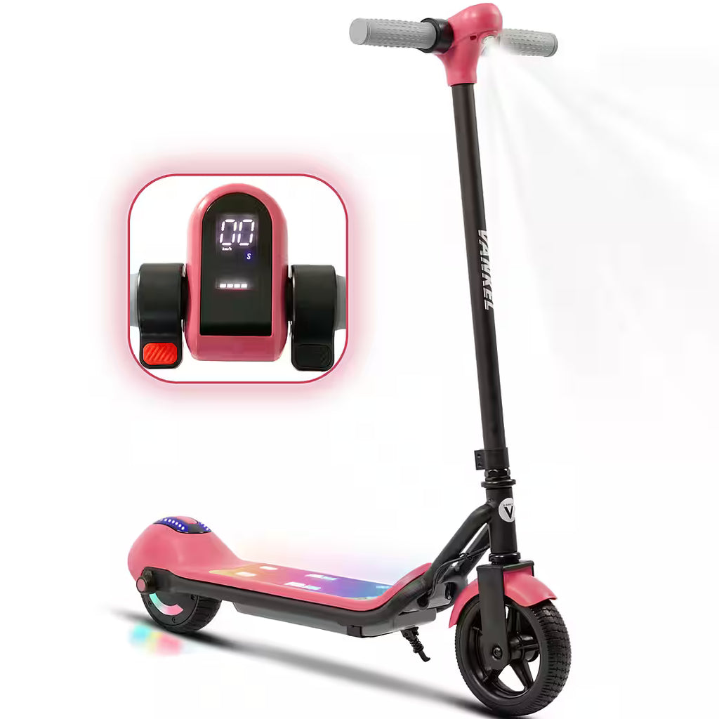 VANKEL Elektro-Kinderroller Cityroller, E Scooter für Kinder, 6-12 Jahre, Bluetooth+Bunte Lichter, B-Ware
