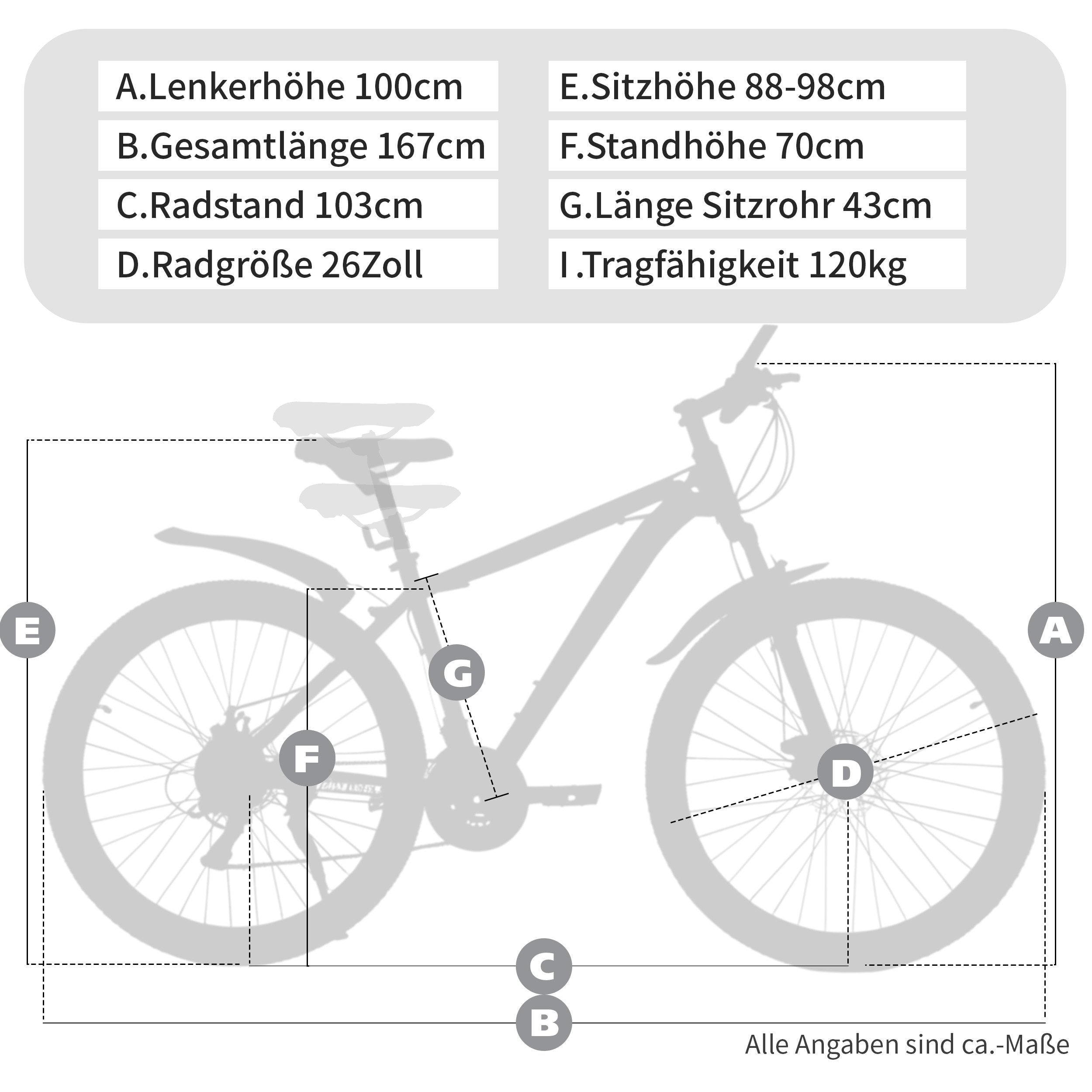 Lauxjack 26 & 28 zoll Mountainbike weiss - B-Ware