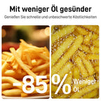 SINAOPUS Heißluftfritteuse XXL Airfryer 8,5L mit LED-Farbdisplay & Sichtfenster, B-Ware