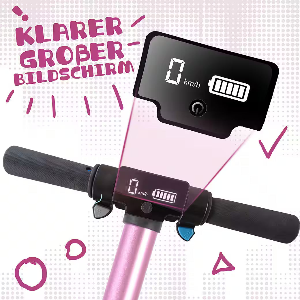 VANKEL Cityroller 6,5'' Kinder E Scooter ab 6 Jahren, 60Wh, max. 8km, faltbar, B-Ware
