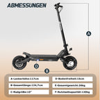 LEAWIN T8 E-Scooter 10 Zoll klappbar mit ABE- B-Ware