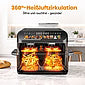 SINAOPUS Heißluftfritteuse 10 L Doppelkammer Airfryer Doppelbehälter-Modus mit unabhängiger Steuerung, B-Ware