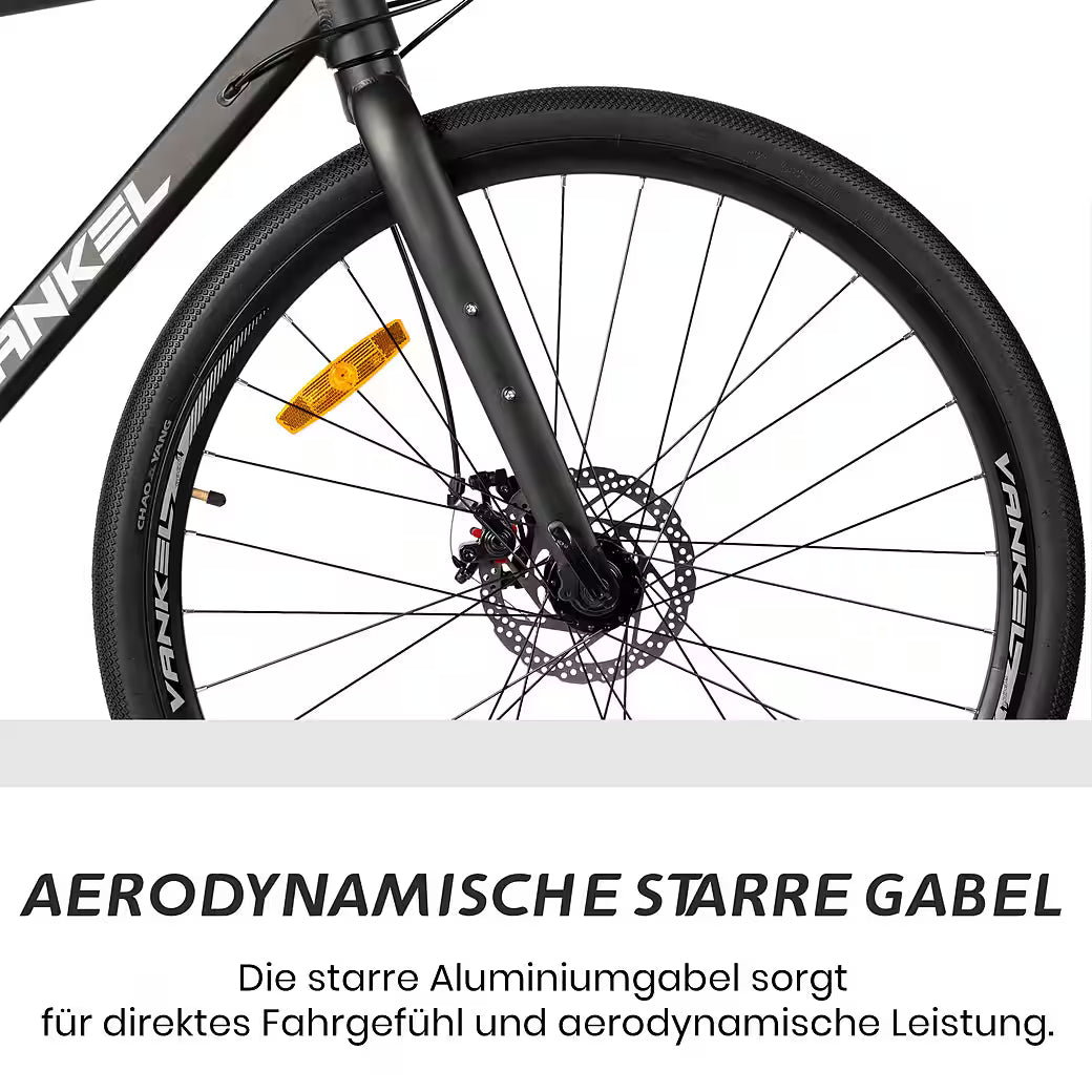 VANKEL Mountainbike 28 zoll Citybike, für Damen Herren, 700C Rennradreifen, Shimano, B-Ware