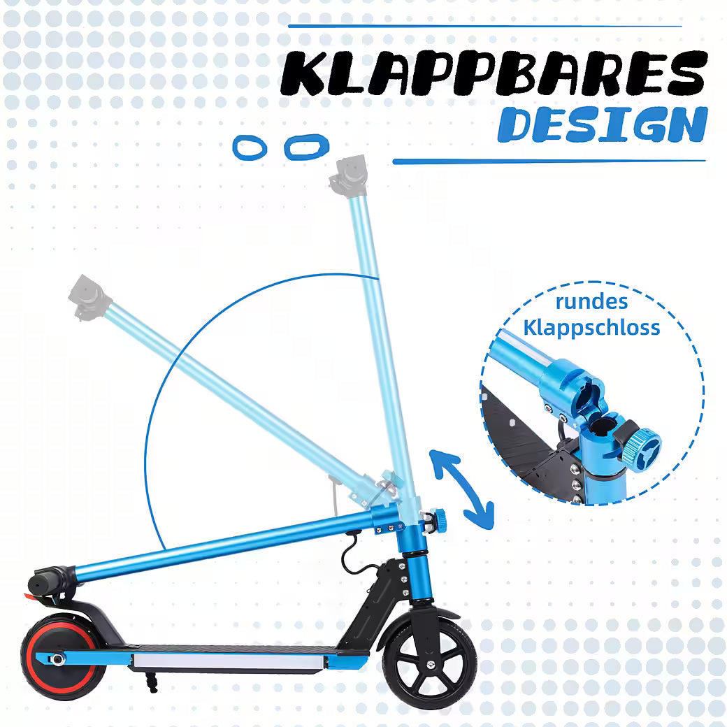 VANKEL Cityroller 6,5'' Kinder E Scooter ab 6 Jahren, 60Wh, max. 8km, faltbar, B-Ware