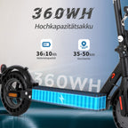 LEAWIN E9T Elektroroller E-Roller (10 Zoll, schwarz)- B-Ware